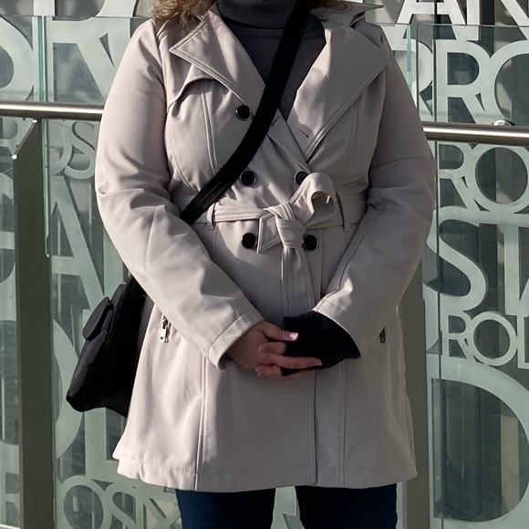 Sebby Collection Light Tan Trench Coat Women XL - Picture 15 of 15